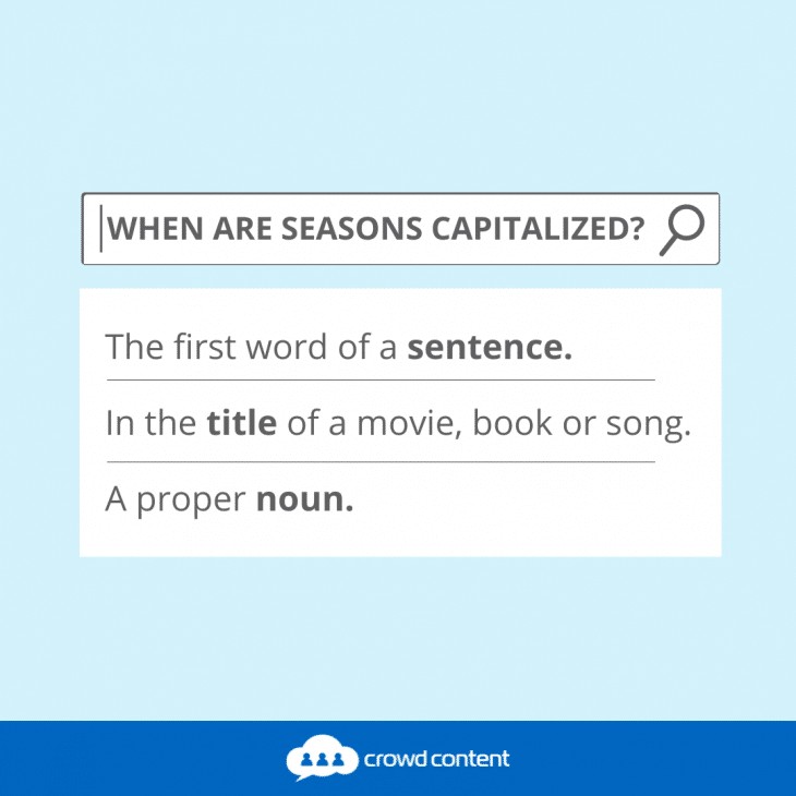 When are seasons capitalized?